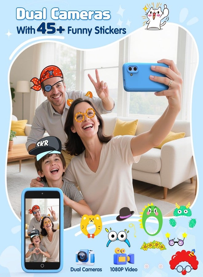 orantronx Kids Smart Phone, 3.97" Touchscreen Learning Toy with Dual Camera, 210+ Games, 190+ Drawing Activities, and 45+ Fun Stickers, 8GB Kids Cell Phone, Perfect Birthday for Ages 3-12 - Image 3